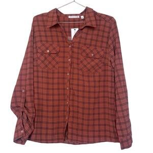 Notations Long Sleeve Button Down Shirt - Size Large